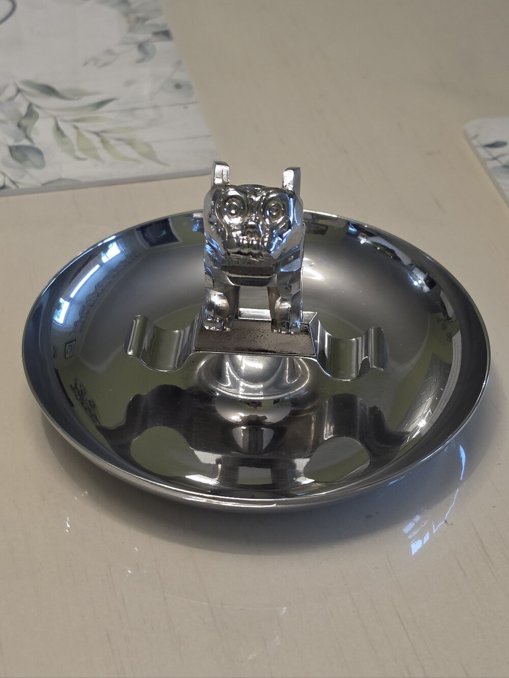 1950 Mack Trucks Bulldog Chrome Ashtray
